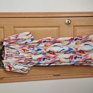 89th & Madison Multicolor Smocked Dress With Pockets